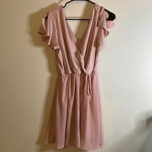Pink flowy dress